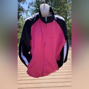 Reebok Pink and Black Bomber Jacket